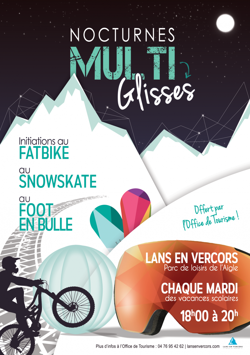 Nocturne multiglisse tous les mardi Du samedi 10 février au samedi 10 mars de 18h à 20h. Nocturne multiglisse tous les mardi Du samedi 10 février au samedi 10 mars de 18h à 20h.