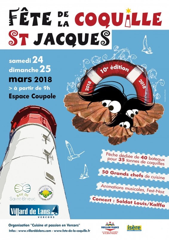 10E FÊTE DE LA COQUILLE ST JACQUES samedi 24 et dimanche 25 mars à Villard de Lans 10E FÊTE DE LA COQUILLE ST JACQUES samedi 24 et dimanche 25 mars à Villard de Lans