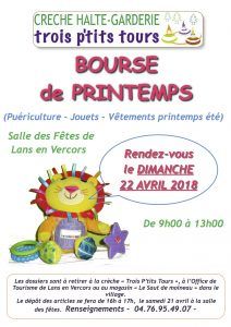 BOURSE DE PRINTEMPS DE LA CRÈCHE "TROIS P'TITS TOURS" BOURSE DE PRINTEMPS DE LA CRÈCHE "TROIS P'TITS TOURS"