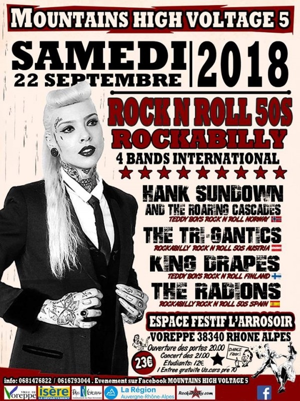 Festival " Mountains High voltage 5" à l’arrosoir de Voreppe Samedi 22 septembre Festival " Mountains High voltage 5" à l’arrosoir de Voreppe Samedi 22 septembre