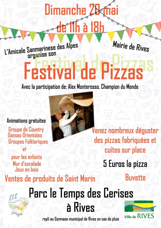Festival de Pizzas dimanche 20 mai à Rives Festival de Pizzas dimanche 20 mai à Rives