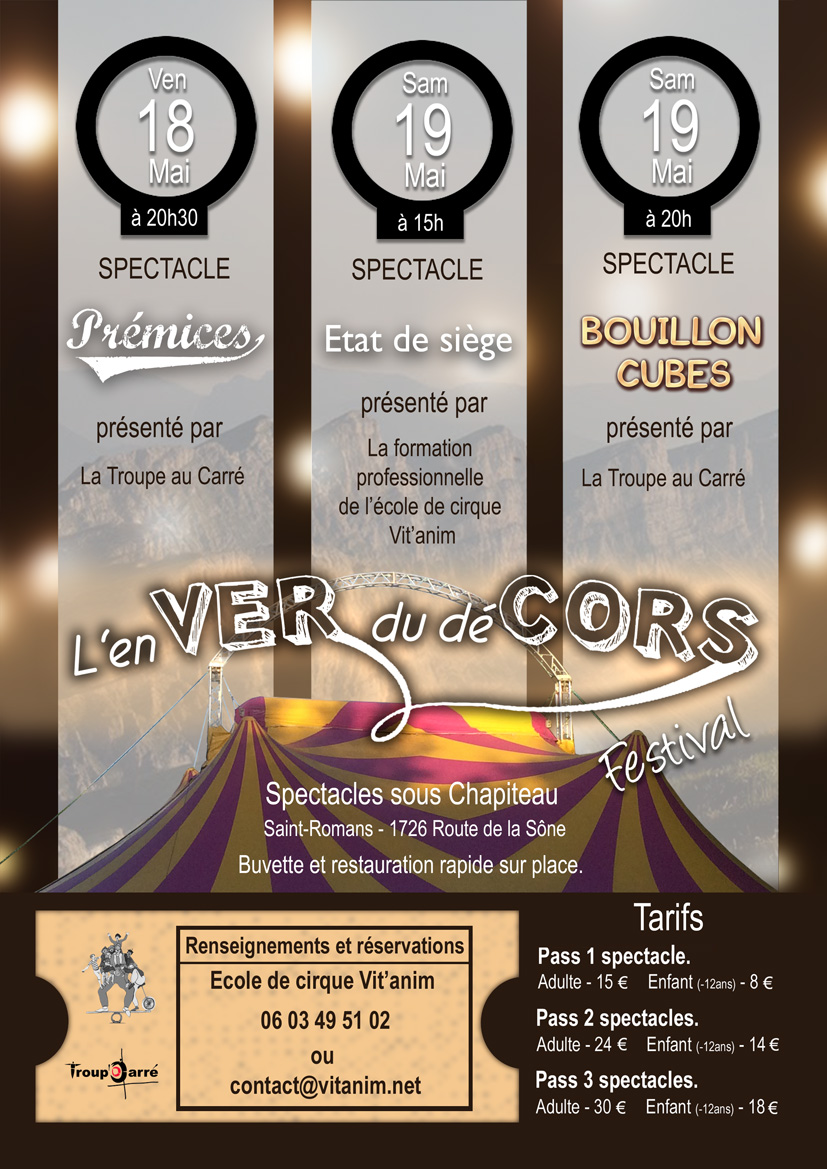 Festival" L'envers du Décor" les 18 et 19 mai à St Romans Festival" L'envers du Décor" les 18 et 19 mai à St Romans