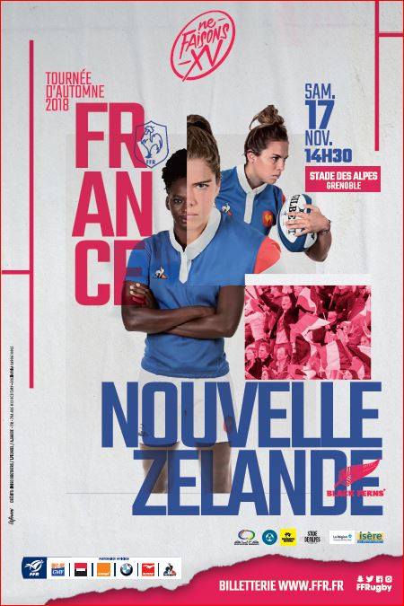 Rugby féminin France – Nouvelle Zélande samedi 17 novembre au Stade des Alpes Rugby féminin France – Nouvelle Zélande samedi 17 novembre au Stade des Alpes
