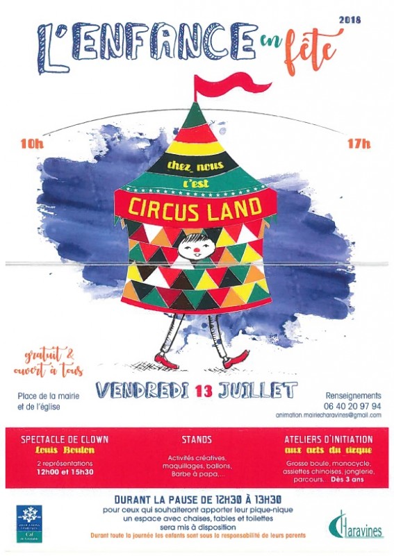 L'enfance en fête Vendredi 13 juillet à Charavine L'enfance en fête Vendredi 13 juillet à Charavine