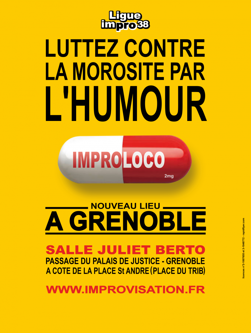 Improloco samedi 23 Juin à 20h30 à la salle Juliet BERTO à Grenoble Improloco samedi 23 Juin à 20h30 à la salle Juliet BERTO à Grenoble