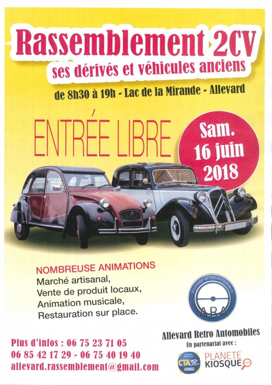 Rassemblement de 2cv et véhicules anciens Samedi 16 Juin à Allevard Rassemblement de 2cv et véhicules anciens Samedi 16 Juin à Allevard