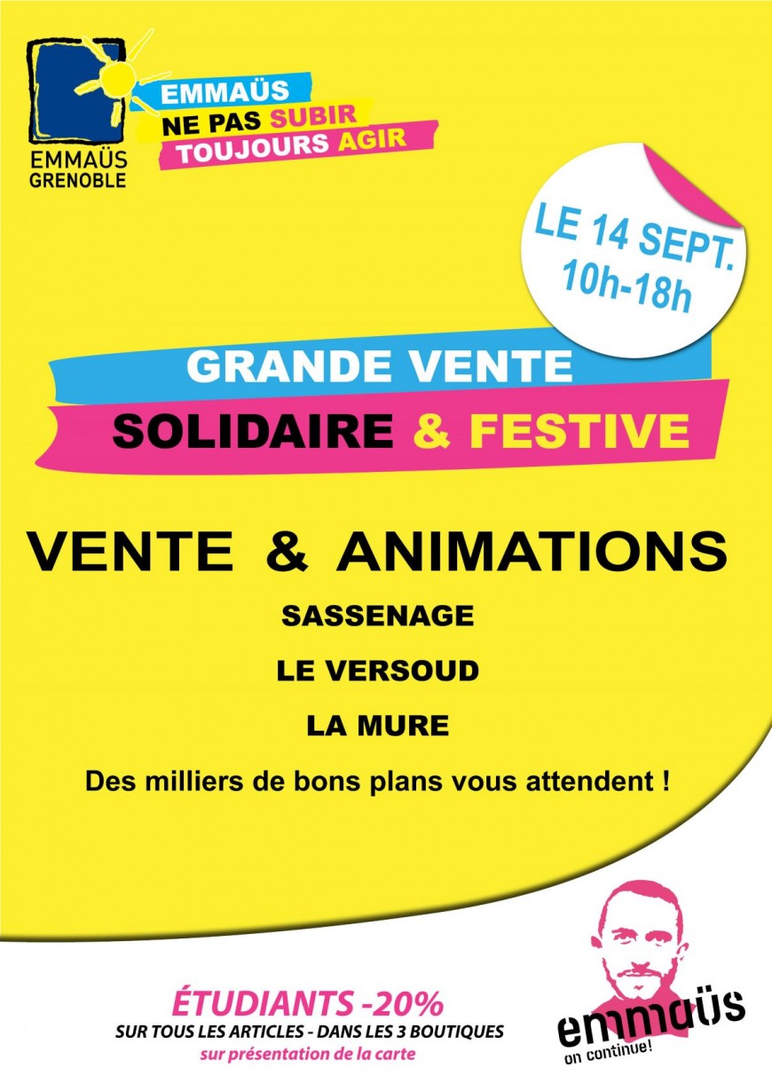 EMMAUS GRENOBLE / GRANDE VENTE FESTIVE ET SOLIDAIRE EMMAUS GRENOBLE / GRANDE VENTE FESTIVE ET SOLIDAIRE