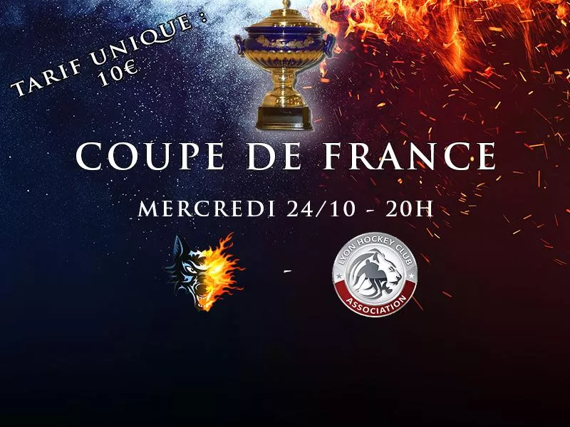 16ème de final de la coupe de France de hockey sur glace les BDL reçoivent Lyon mercredi 24 octobre à 20h