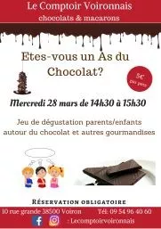 Etes-vous un As du chocolat ? Mercredi 28 mars de 14:30 à 15:30 au comptoir Voironnais