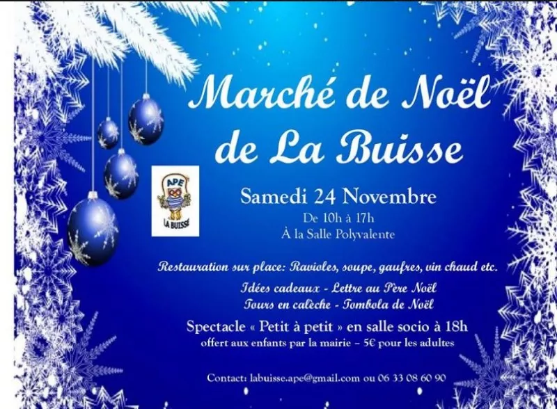 Marché de noël de La Buisse Samedi 24 Novembre