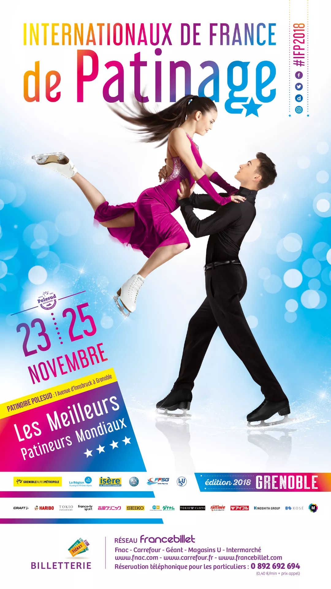 Internationaux de France de Patinage artistique et Danse sur glace Du vendredi 23 au dimanche 25 novembre