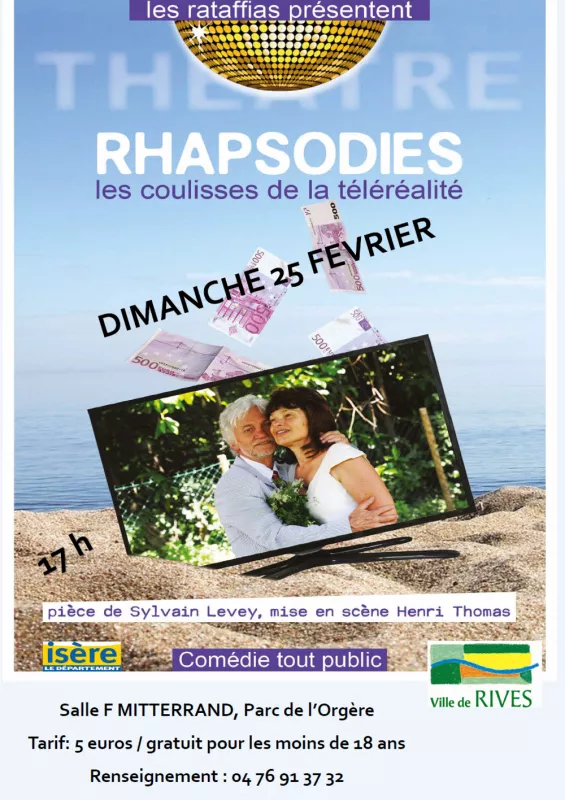 Théâtre "Rhapsodies, les coulisses de la téléréalité" Dimanche 25 février à 17:00