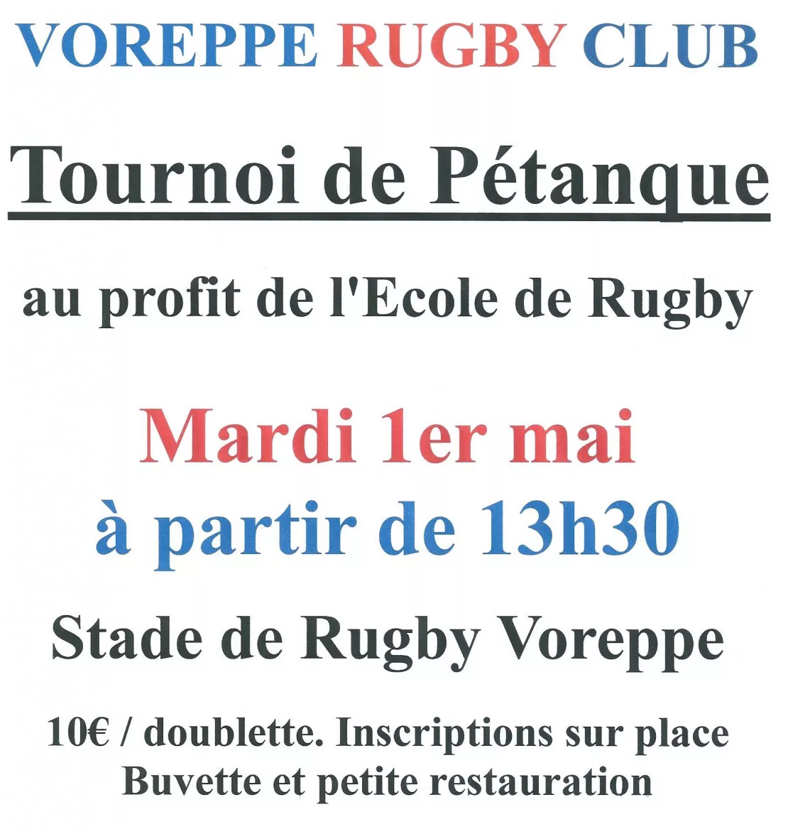 Tournoi pétanque du Voreppe Rugby Club