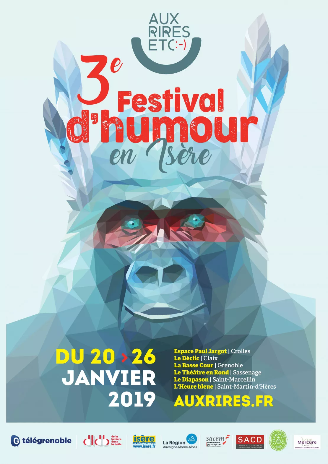 Festival d'Humour "Aux Rires Etc" en Isère Du dimanche 20 au samedi 26 janvier