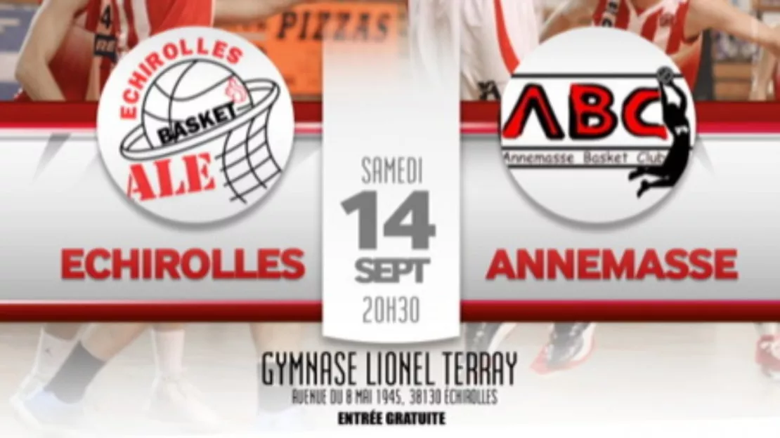 Matchs de Basket : Samedi 28 Septembre au gymnase Lionel Terray à Echirolles