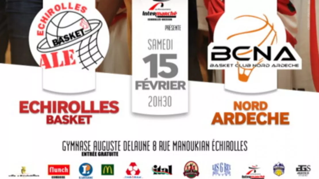 Match de Basket : Samedi 15 Février au gymnase Auguste Delaune à Echirolles