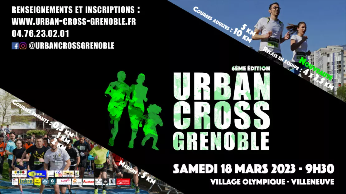Urban Cross Grenoble, 6ème édition, samedi 18 mars 2023, à partir de 9h30