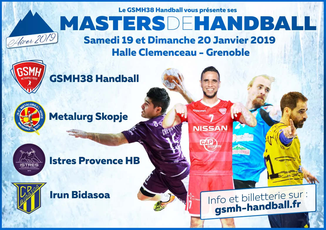 16ème édition des Masters de Handball Samedi 19 et Dimanche 20 Janvier à la Halle Clémenceau de Grenoble