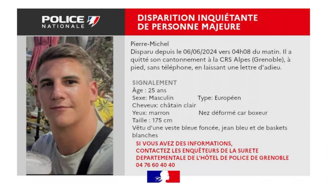 Appel à témoins à Grenoble : un policier recherché après avoir laissé une lettre d'adieu derrière lui
