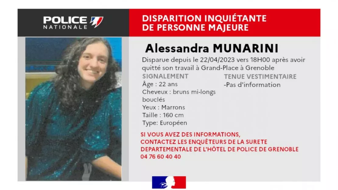 Grenoble : appel à témoins pour retrouver Alessandra
