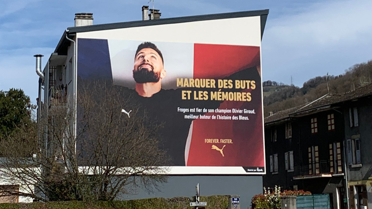 Olivier Giroud a droit &agrave; un mur &agrave; sa gloire &agrave; Froges