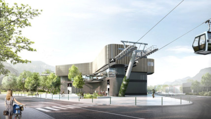 Fontaine : une centaine d'opposants au Métrocâble ont manifesté